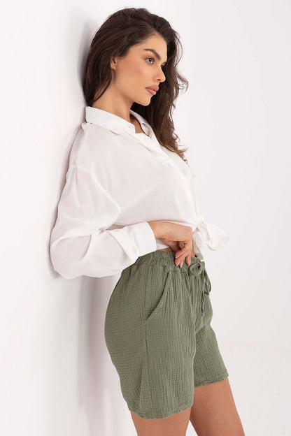   Szorty Damski Model MO-SN-9717.95 Khaki - Italy Moda 