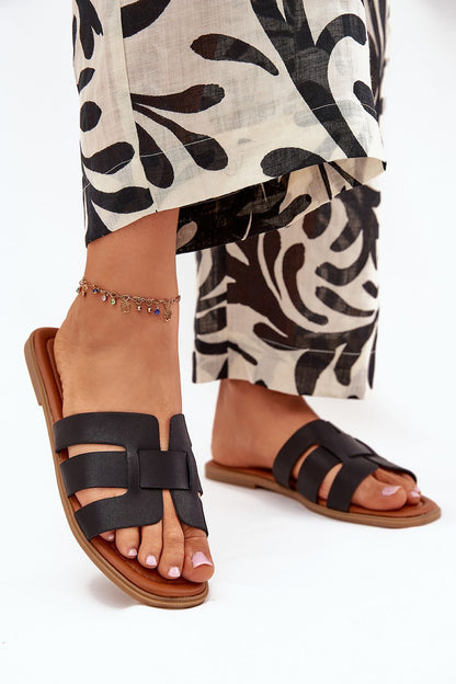  Sandał Klapki Model Mirona WD298 Black - Step in style 