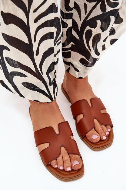  Sandał Klapki Model Salyra WD303 Camel - Step in style 