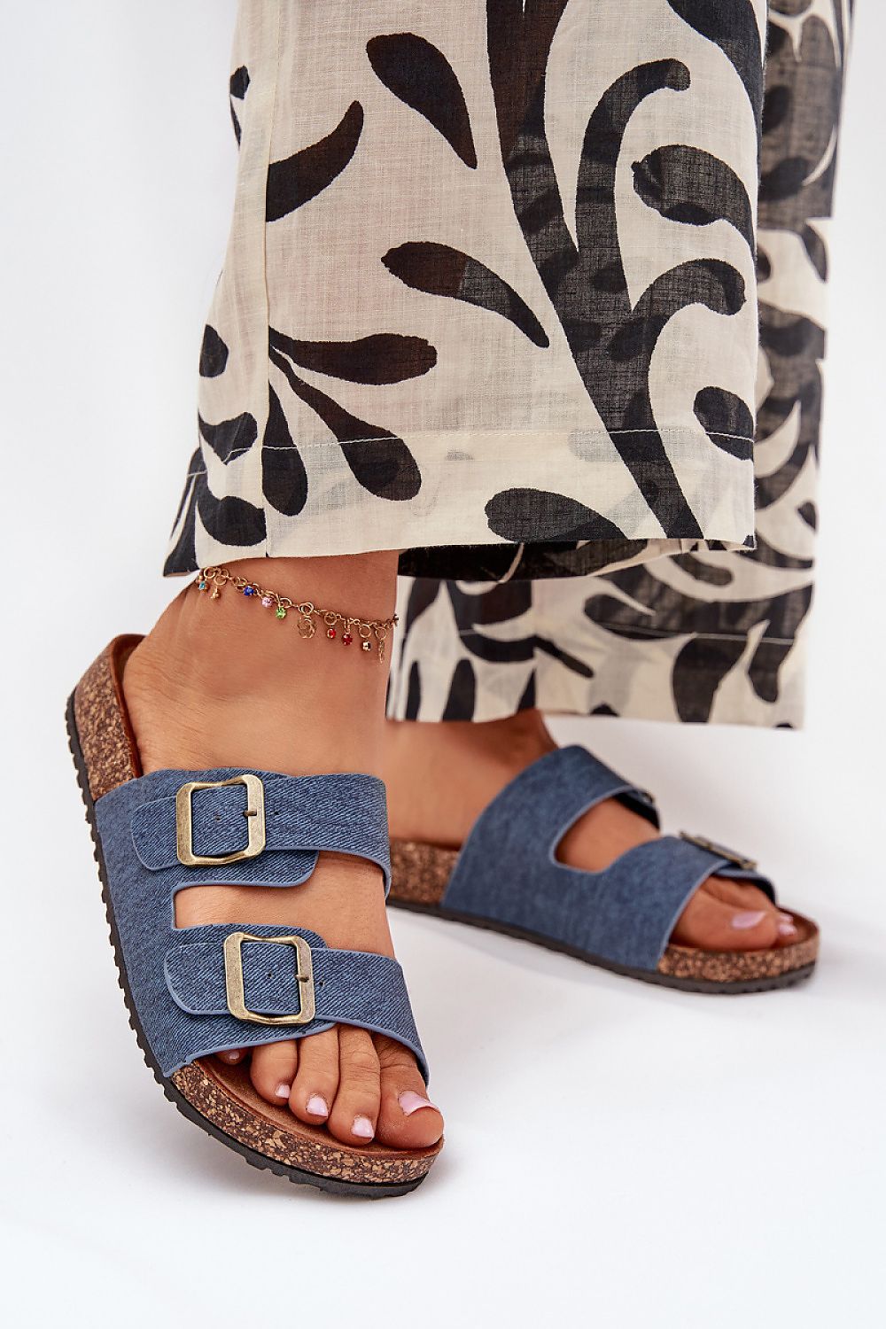  Sandał Klapki Model Vesina WD302 Dark Jeans - Step in style 