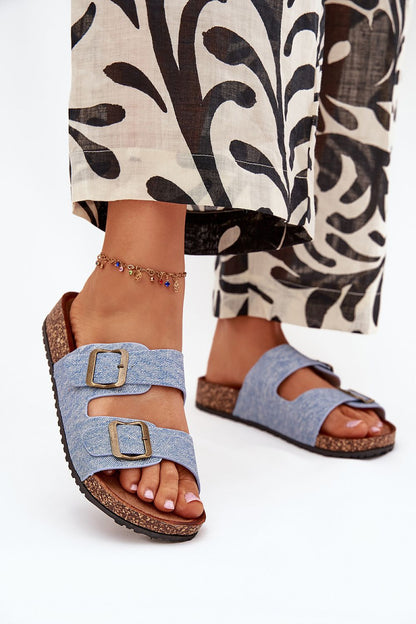  Sandał Klapki Model Vesina WD302 Light Jeans - Step in style 