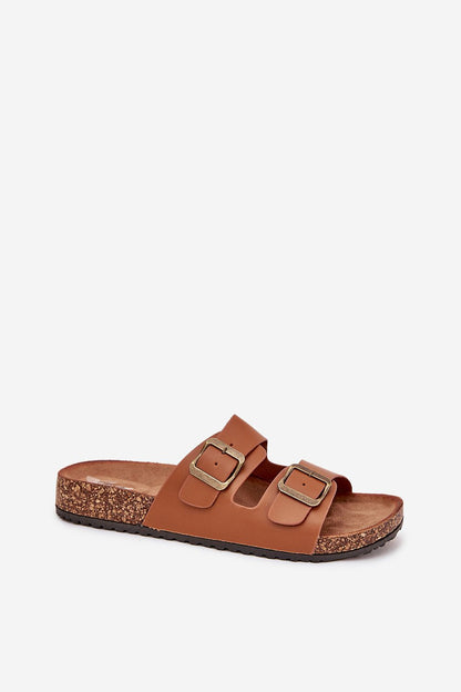  Sandał Klapki Model Vesina WD302 Camel - Step in style 
