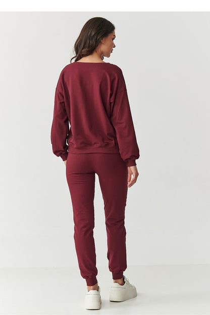  Spodnie Komplet Model M891 Bordo - Makadamia 