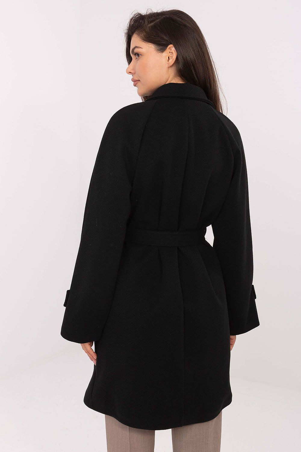  Płaszcz Damski Model IT-PL-A9589.58 Black - Rue Paris 