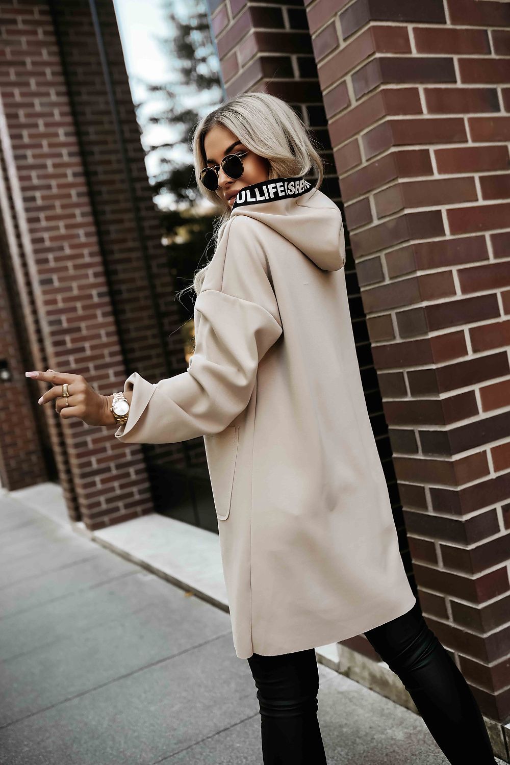   Płaszcz Damski Model 632-1 Beige - Numoco 