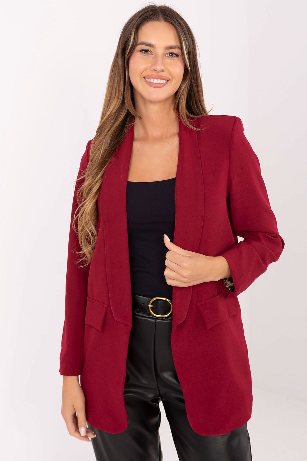   Marynarka Model DHJ-MA-18657-1.86 Bordo - Italy Moda 