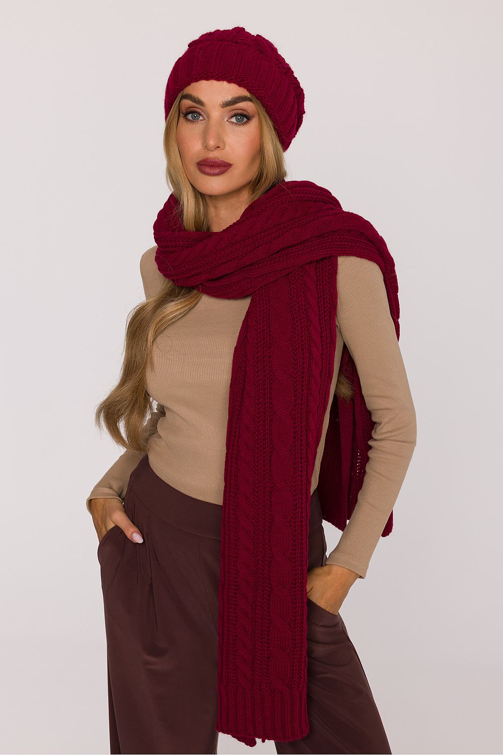   Szal Model MOE898 Bordo - Moe 