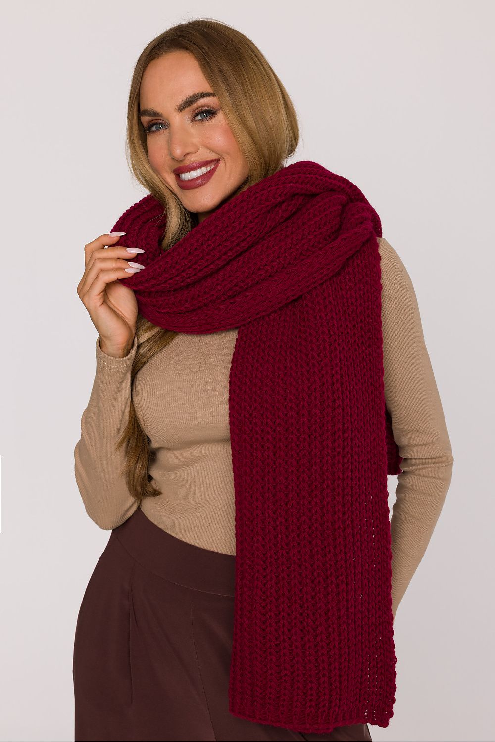   Szal Model MOE896 Bordo - Moe 
