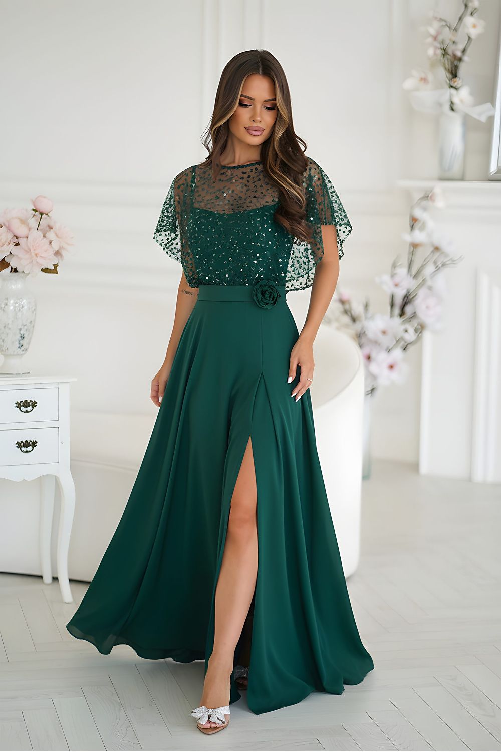  Sukienka Model 333-13 Bottle Green - Bicotone 