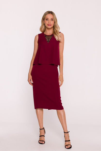  Sukienka Model S422 Bordo - Stylove 