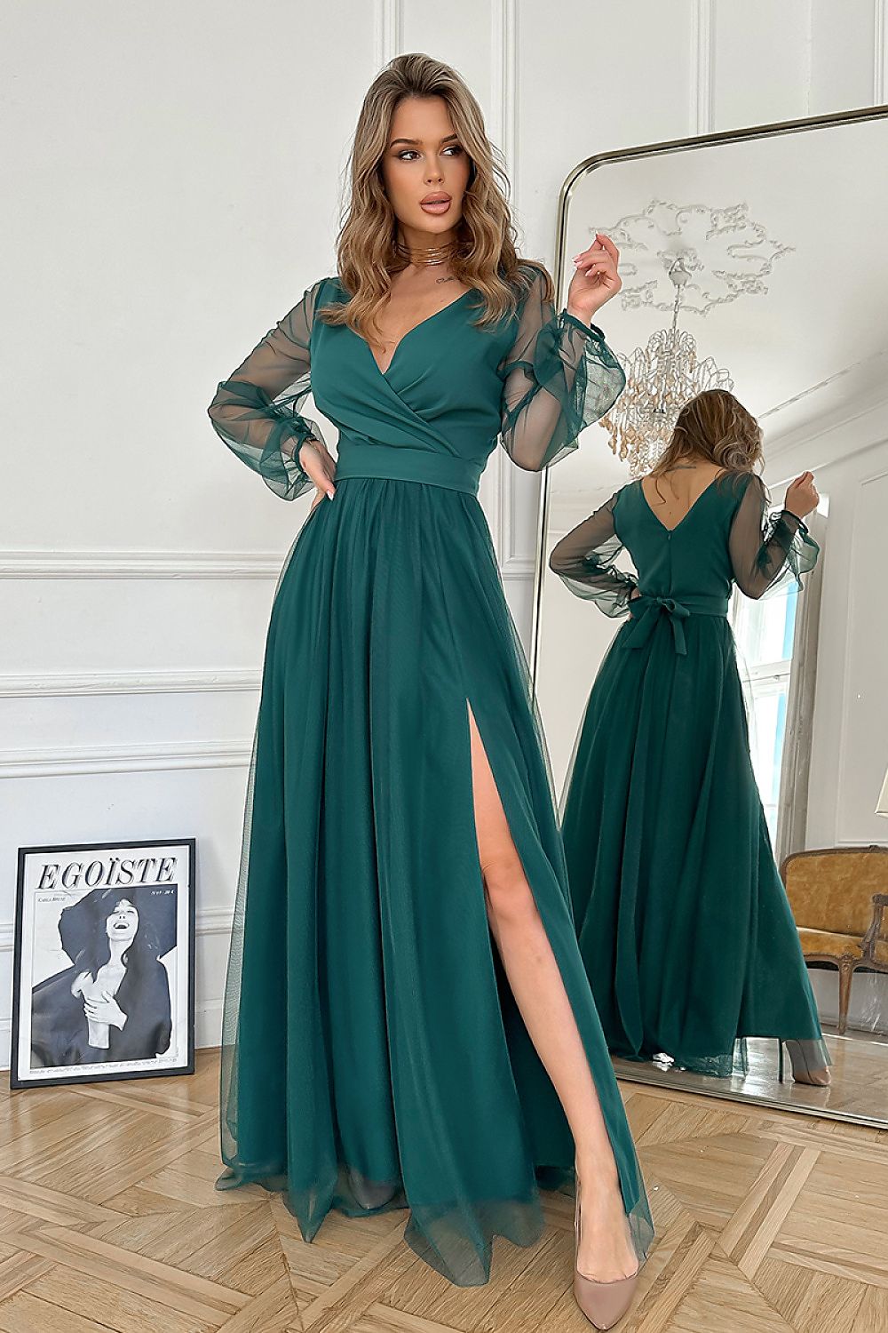  Sukienka Model 302-13 Bottle Green - Bicotone 