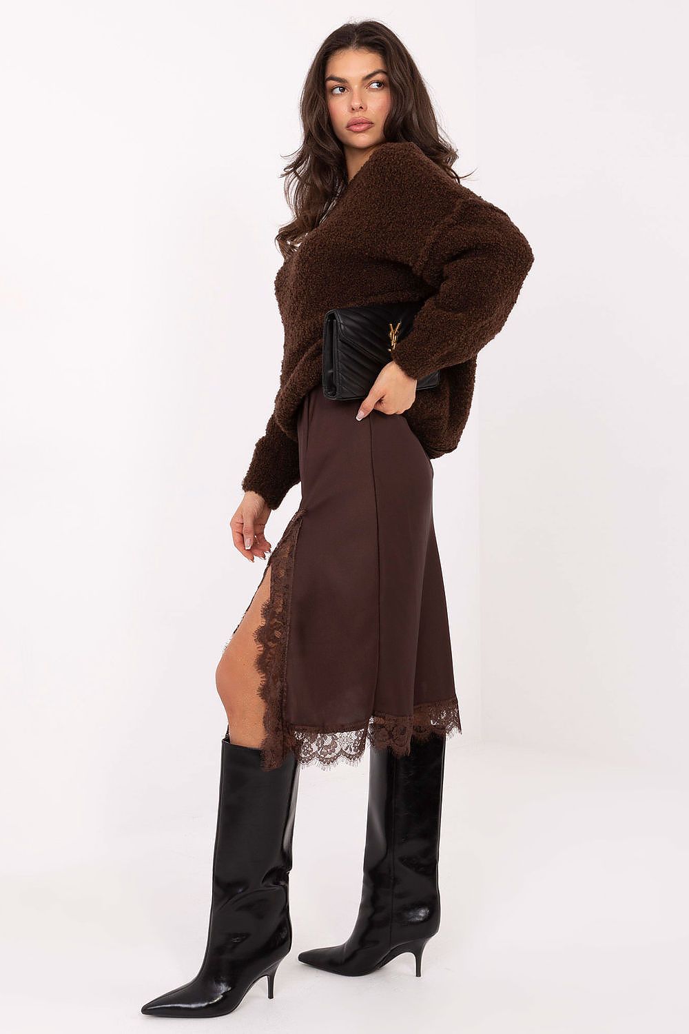  Spódnica Model MI-SD-3275.57 Brown - Rue Paris 
