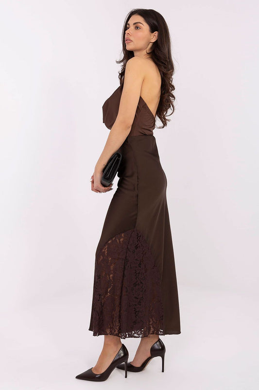  Spódnica Model MI-SD-G9140.34 Dark Brown - Rue Paris 