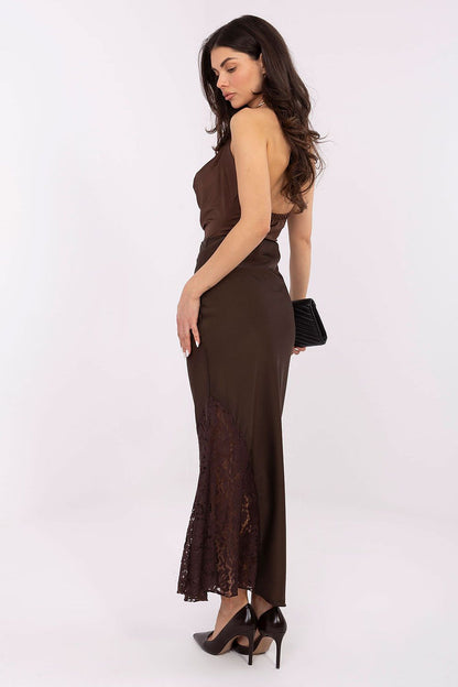  Spódnica Model MI-SD-G9140.34 Dark Brown - Rue Paris 