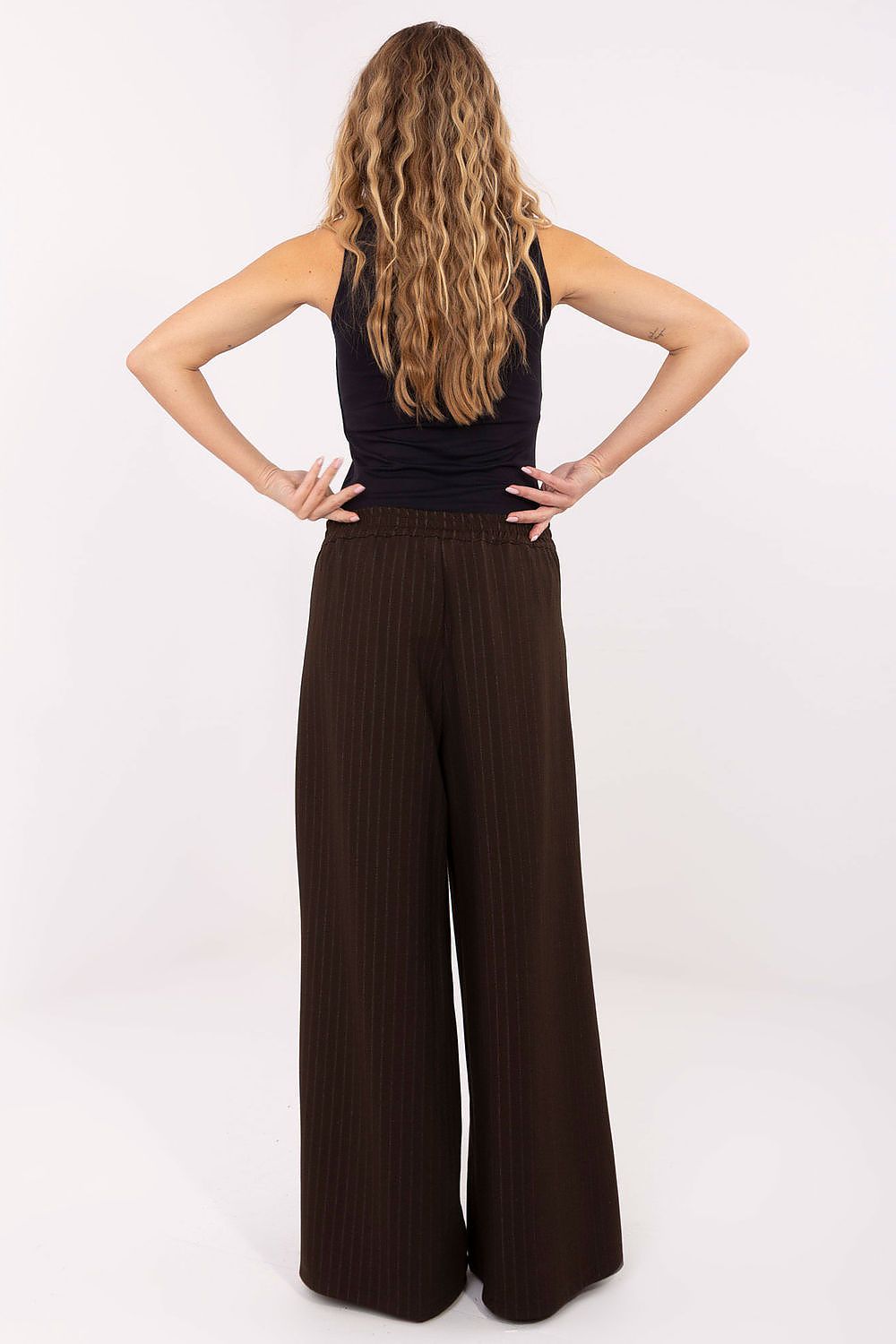  Spodnie Damskie Model IT-SP-FL9787.85 Dark Brown - Rue Paris 