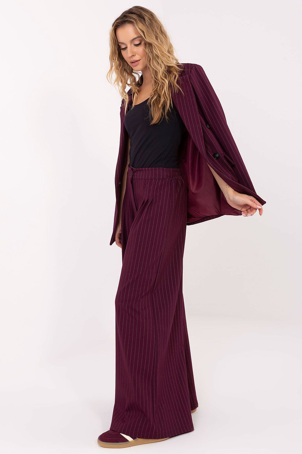  Spodnie Damskie Model IT-SP-FL9787.85 Bordo - Rue Paris 