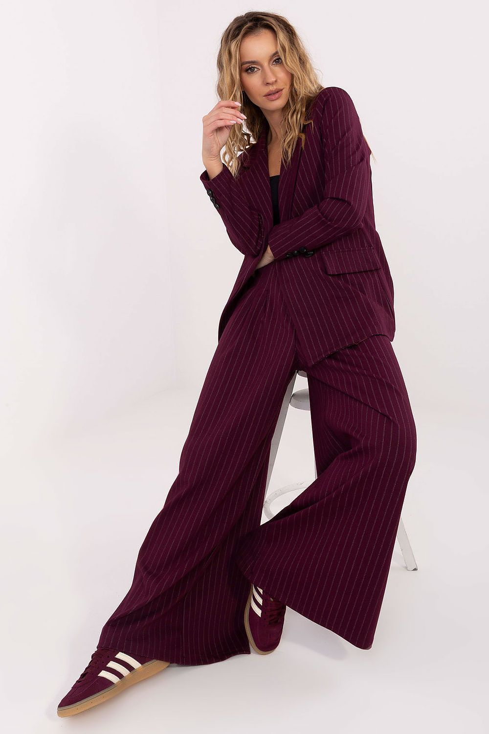  Spodnie Damskie Model IT-SP-FL9787.85 Bordo - Rue Paris 