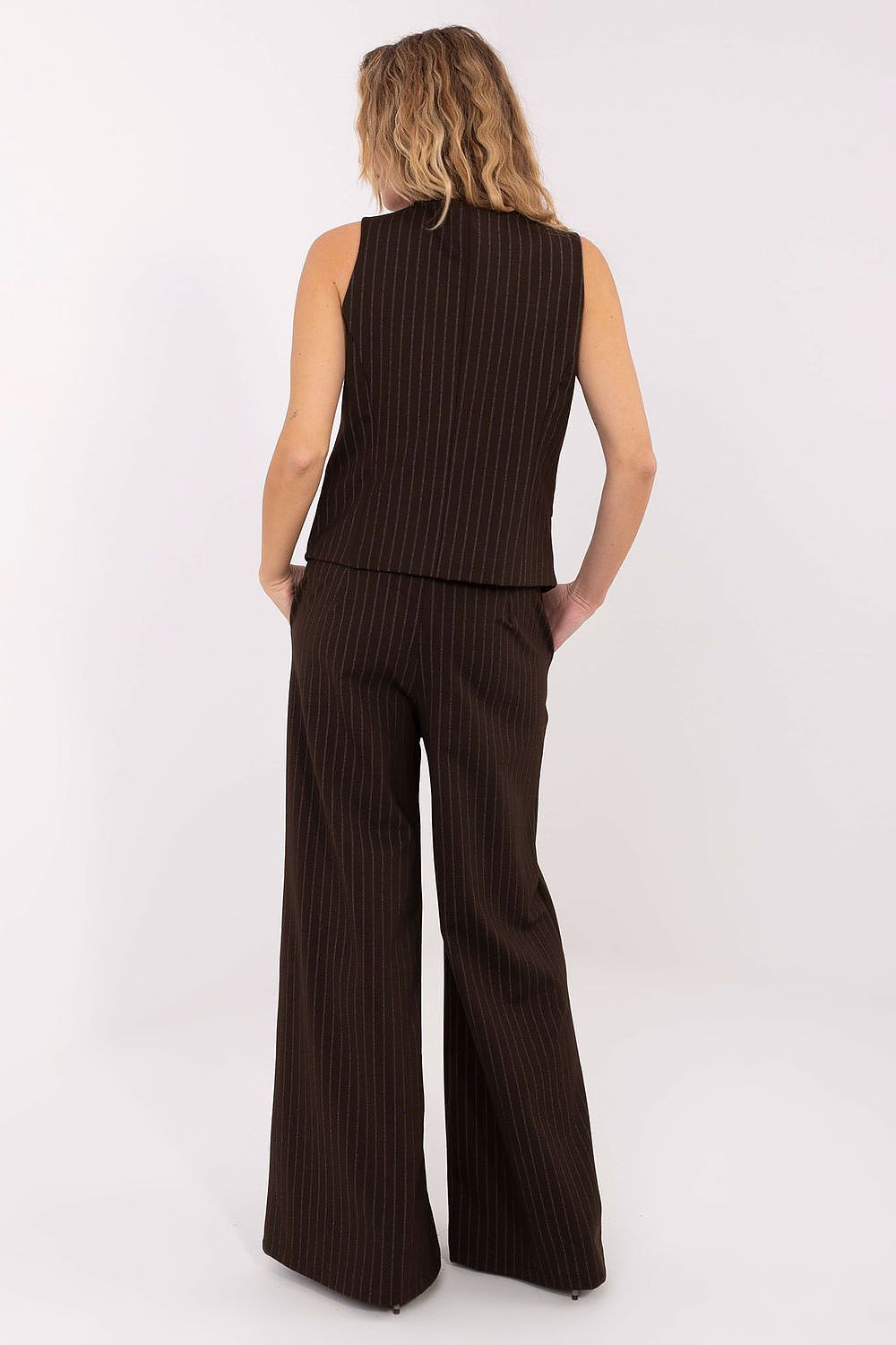  Spodnie Damskie Model IT-SP-FL8251.12 Dark Brown - Rue Paris 