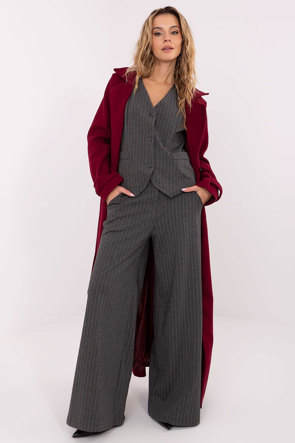  Spodnie Damskie Model IT-SP-FL8251.12 Dark Grey - Rue Paris 