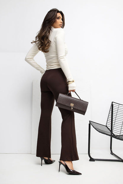  Spodnie Dresowe Model RV-DR-A1060.03P Dark Brown - Rue Paris 
