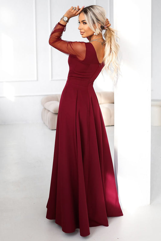  Sukienka Model Loretta 640-1 Bordo - Numoco 