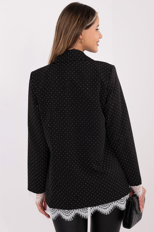  Marynarka Model IT-MA-FL9916-2.12P Black/Silver - Italy Moda 