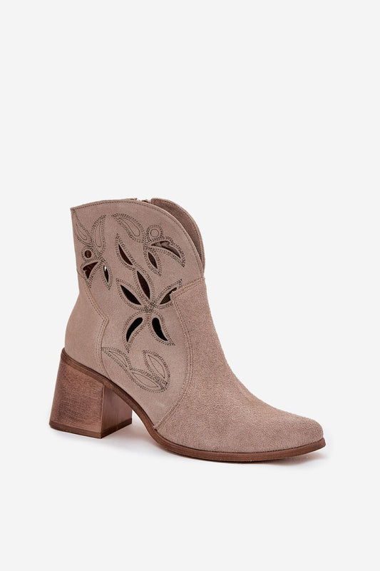   Botki Model Zazoo 3690 Beige - Step in style 