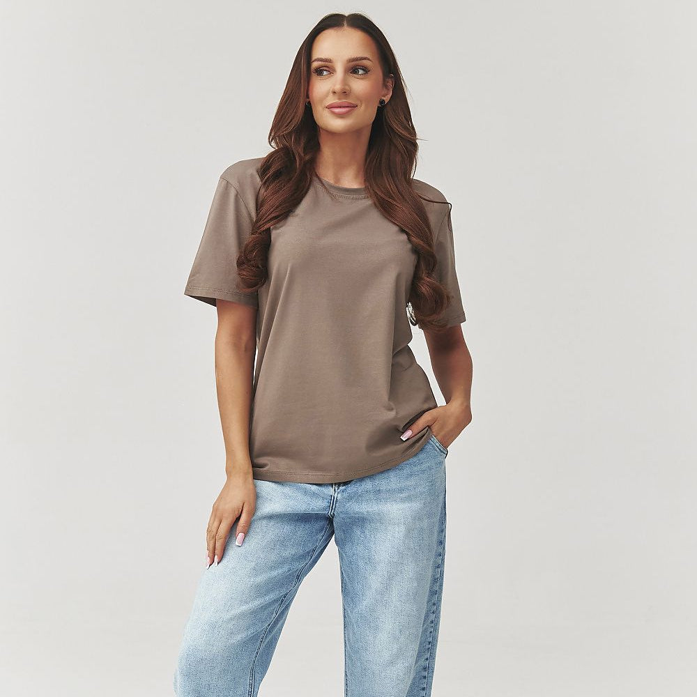   Tshirt Damski Model C41 Mocca - Makadamia 