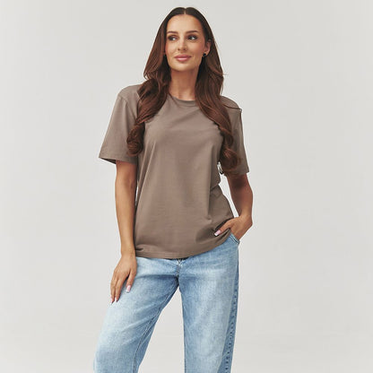   Tshirt Damski Model C41 Mocca - Makadamia 