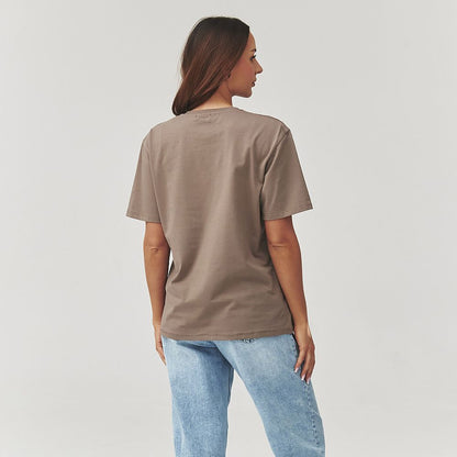   Tshirt Damski Model C41 Mocca - Makadamia 