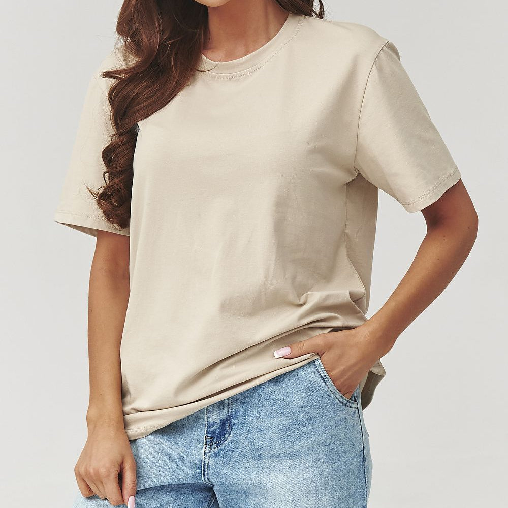   Tshirt Damski Model C41 Light Beige - Makadamia 