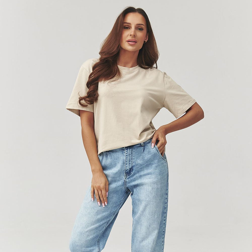   Tshirt Damski Model C41 Light Beige - Makadamia 
