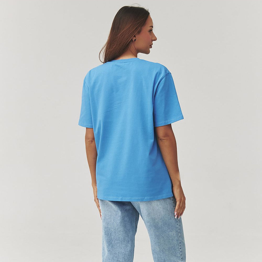   Tshirt Damski Model C41 Blue Jeans - Makadamia 