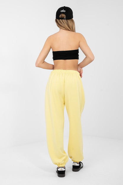  Spodnie Dresowe Model IT-SP-9995.12P Light Yellow - Italy Moda 