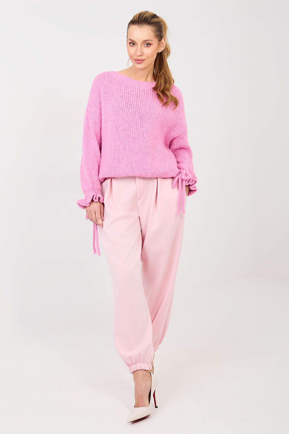  Spodnie Dresowe Model IT-SP-9995.16P Light Pink - Italy Moda 