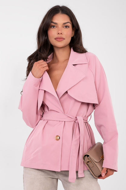   Płaszcz Damski Model IT-PL-FL10069.65 Light Pink - Rue Paris 