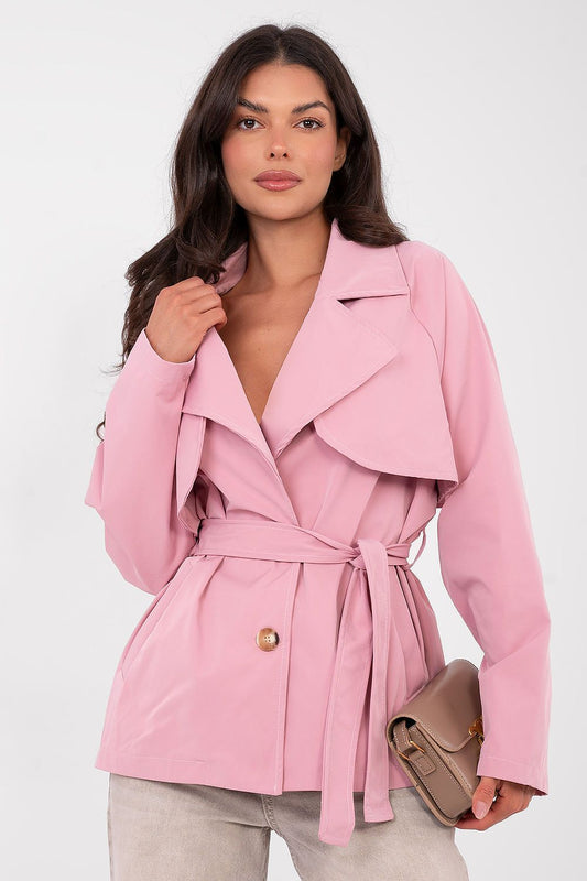   Płaszcz Damski Model IT-PL-FL10069.65 Light Pink - Rue Paris 