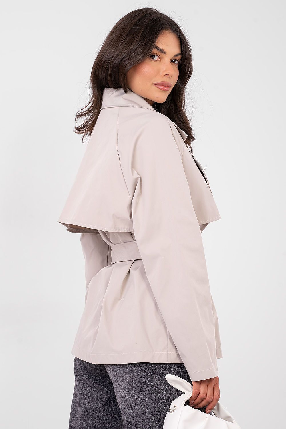   Płaszcz Damski Model IT-PL-FL10069.65 Beige - Rue Paris 