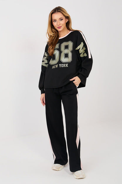  Spodnie Komplet Model IT-KMPL-22177.20P Black - Rue Paris 