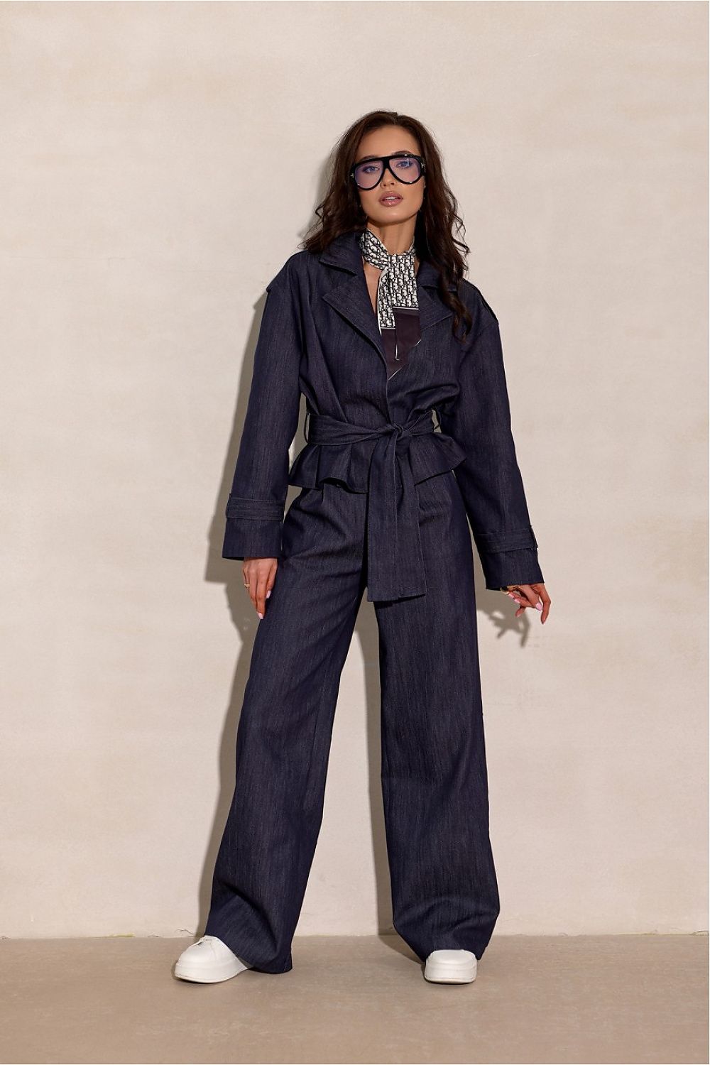  Spodnie Damskie Model Zinnia SPD0050 J09 Navy - Roco Fashion 