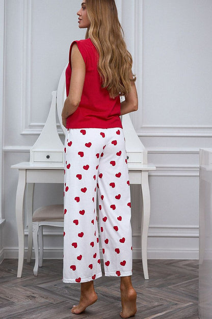  Piżama Damska Model Valentine 223590 Red/White - Pure Sin 