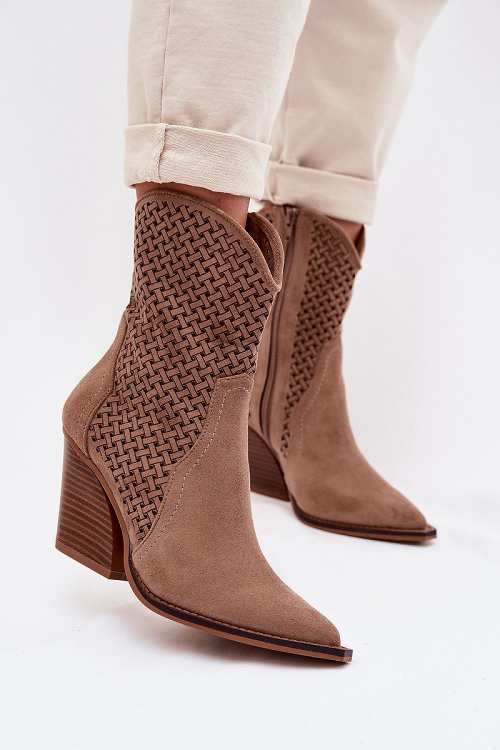   Botki Model Rivorina D-009 Beige - Step in style 