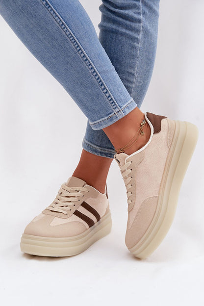   Buty Sportowe Model Galleria A021 Beige - Step in style 