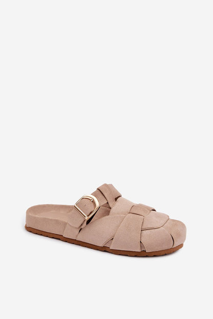  Sandał Klapki Model Ganelle 9771 Beige - Step in style 