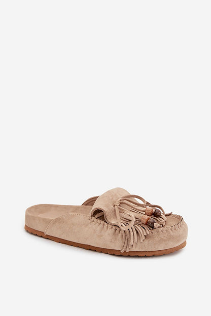  Sandał Klapki Model Belissa H8-528 Beige - Step in style 