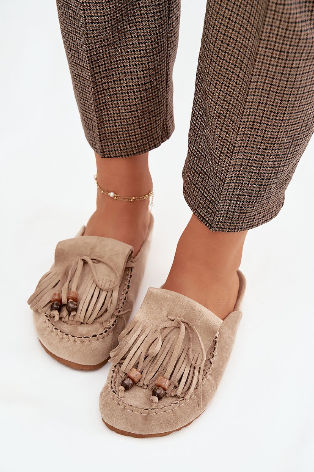  Sandał Klapki Model Belissa H8-528 Beige - Step in style 