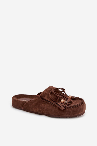  Sandał Klapki Model Belissa H8-528 Czekolada - Step in style 
