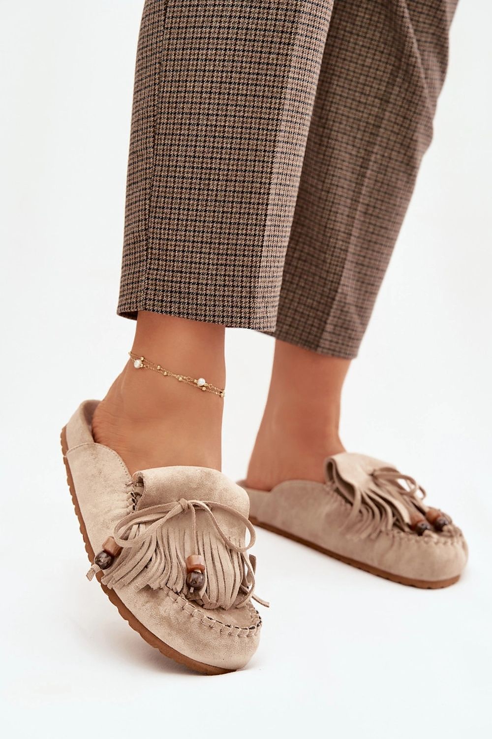  Sandał Klapki Model Belissa H8-528 Beige - Step in style 