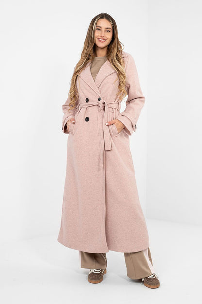   Płaszcz Damski Model IT-PL-97035.17 Dark Pink - Factory Price 