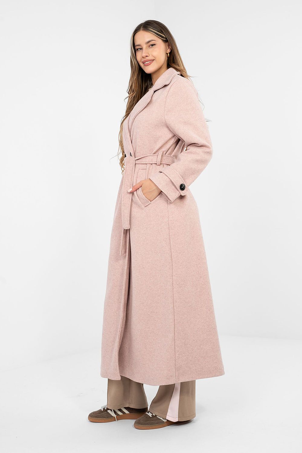   Płaszcz Damski Model IT-PL-97035.17 Dark Pink - Factory Price 